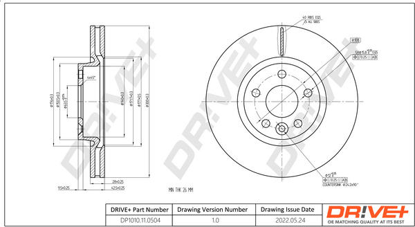 Dr!ve+ DP1010.11.0504 Disc...