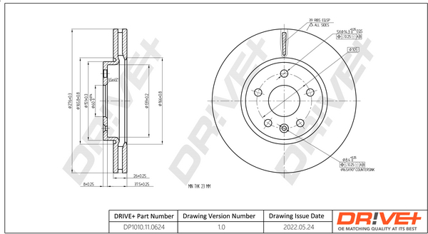 Dr!ve+ DP1010.11.0624 Disc...