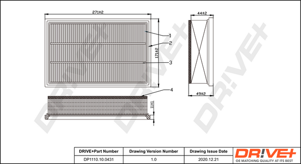 BLUE PRINT ADC42235 Luftfilter