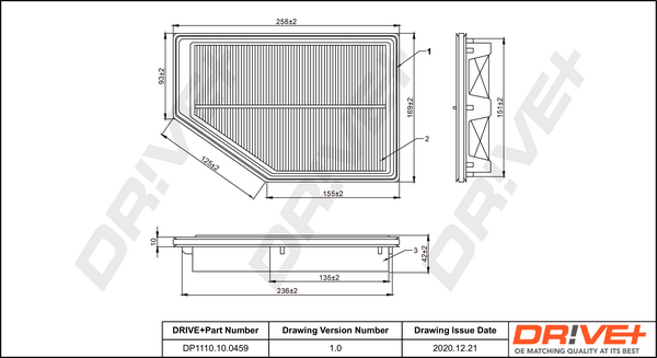 BLUE PRINT ADT32238 Luftfilter