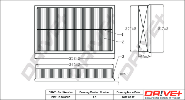 BLUE PRINT ADA102223 Luftfilter