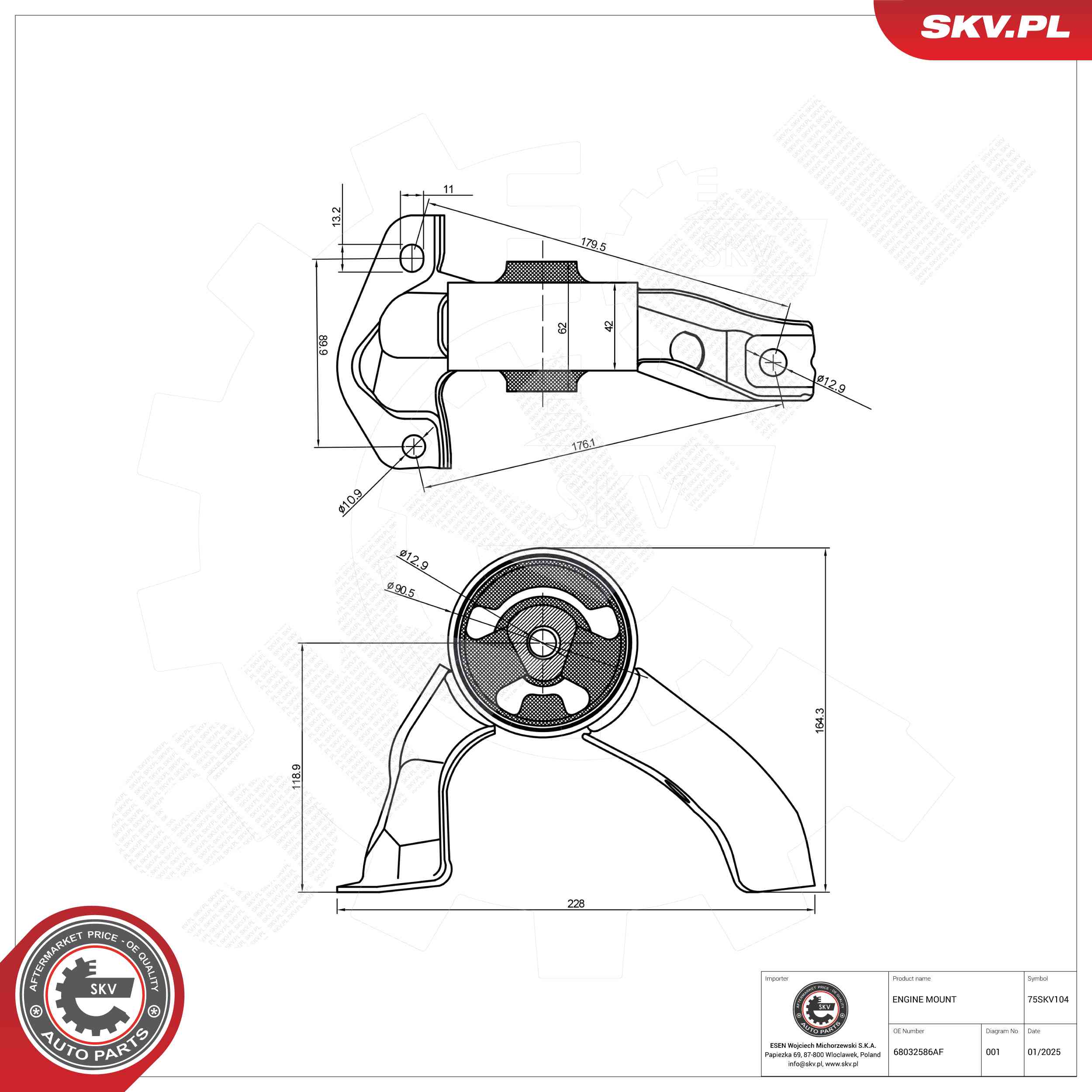 ESEN SKV 75SKV104 Mounting, engine
