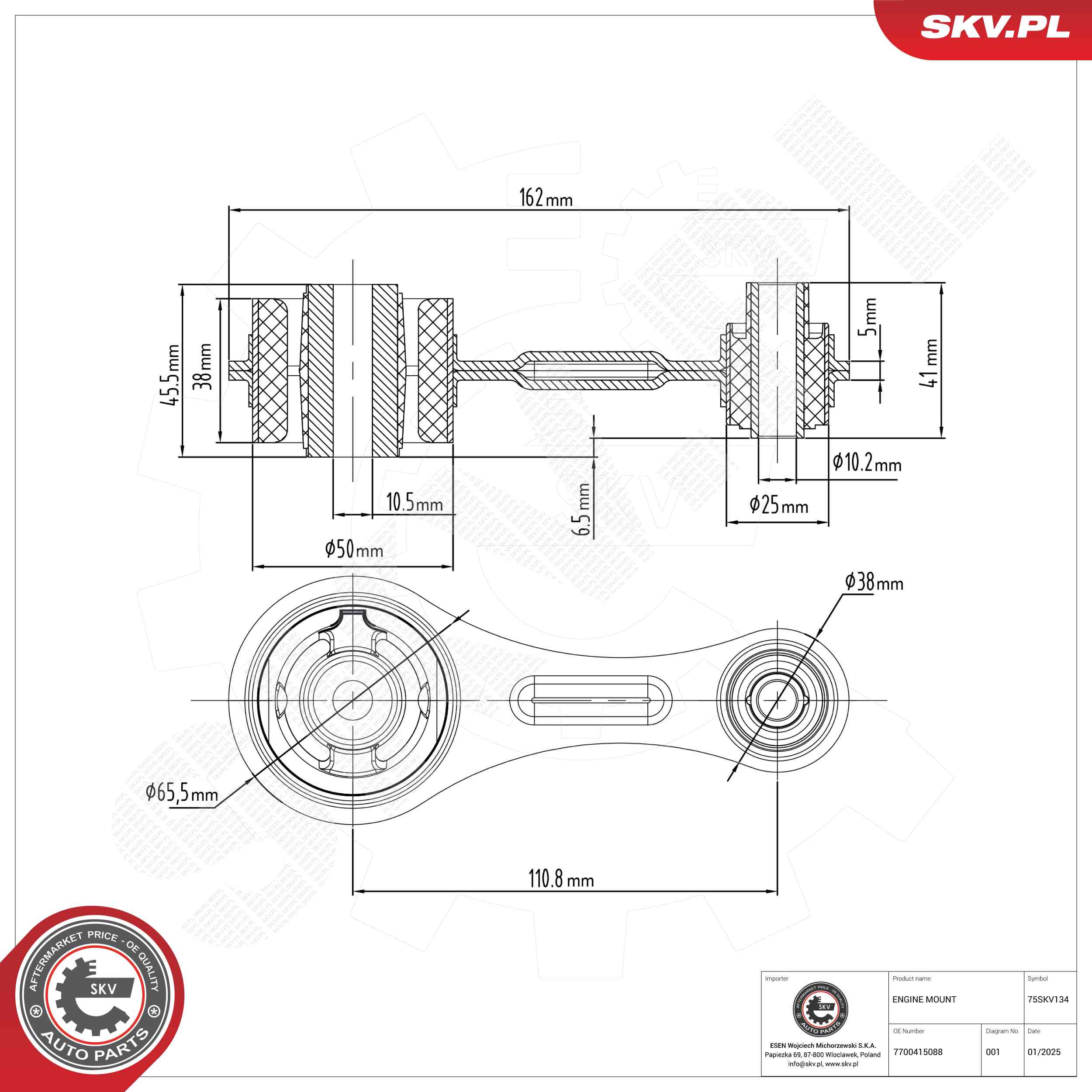 ESEN SKV 75SKV134 Mounting, engine