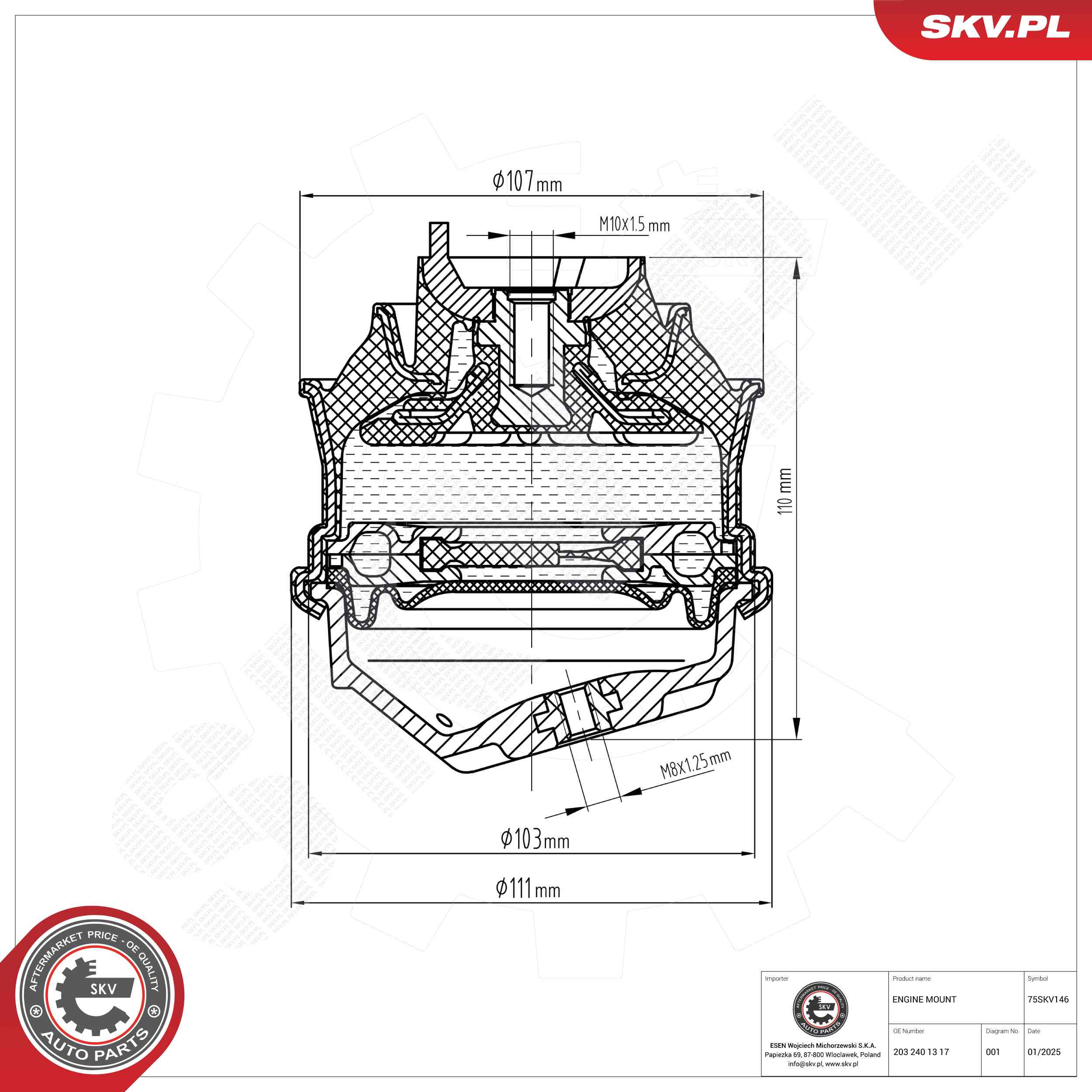 ESEN SKV 75SKV146 Mounting, engine