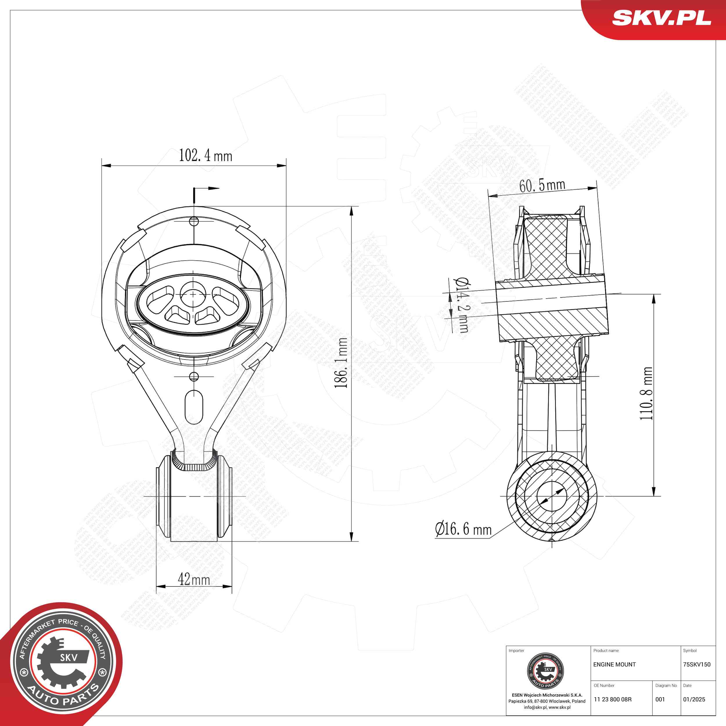 ESEN SKV 75SKV150 Mounting, engine