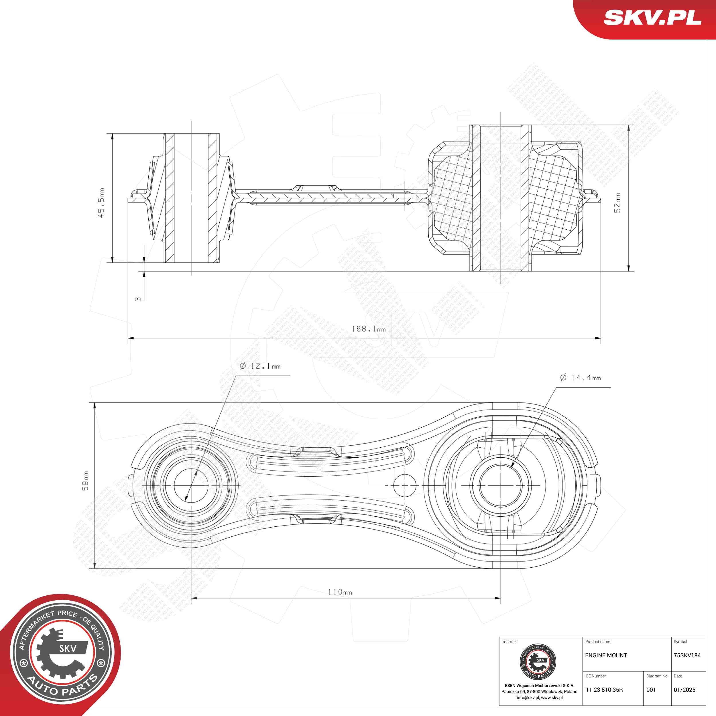 ESEN SKV 75SKV184 Mounting, engine