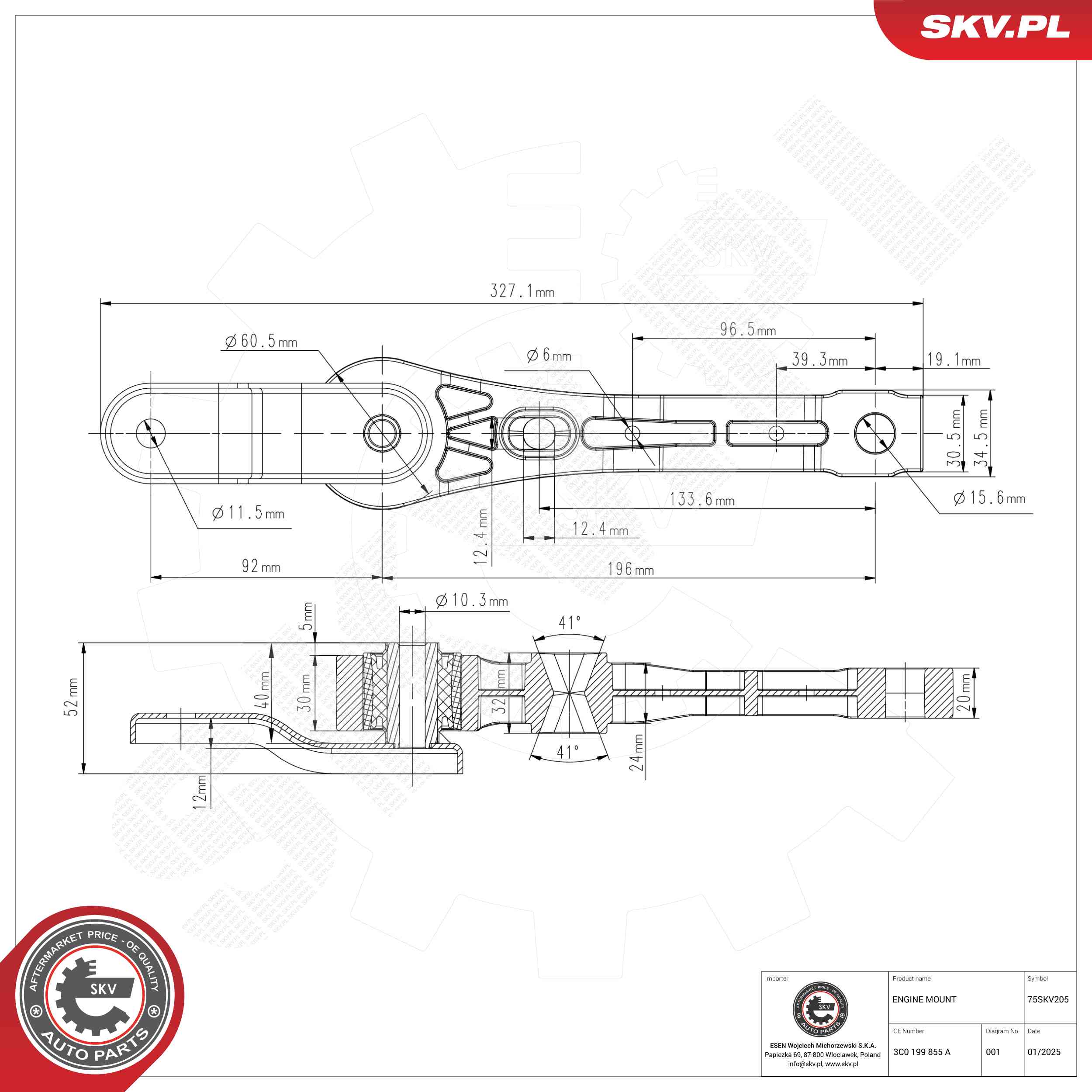 ESEN SKV 75SKV205 Mounting, engine