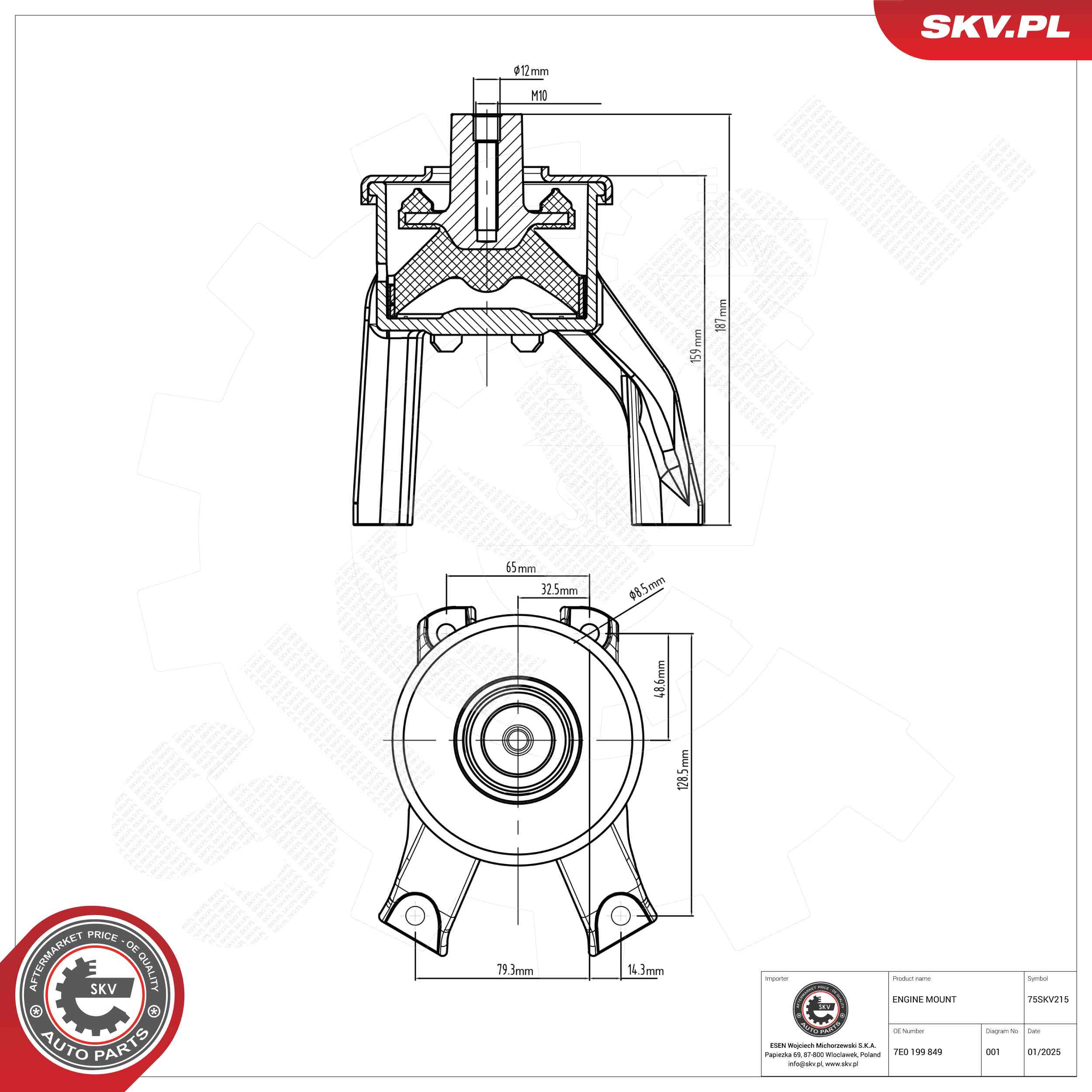 ESEN SKV 75SKV215 Mounting, engine