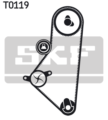 SKF VKMC 03202-1 Pompa acqua + Kit cinghie dentate