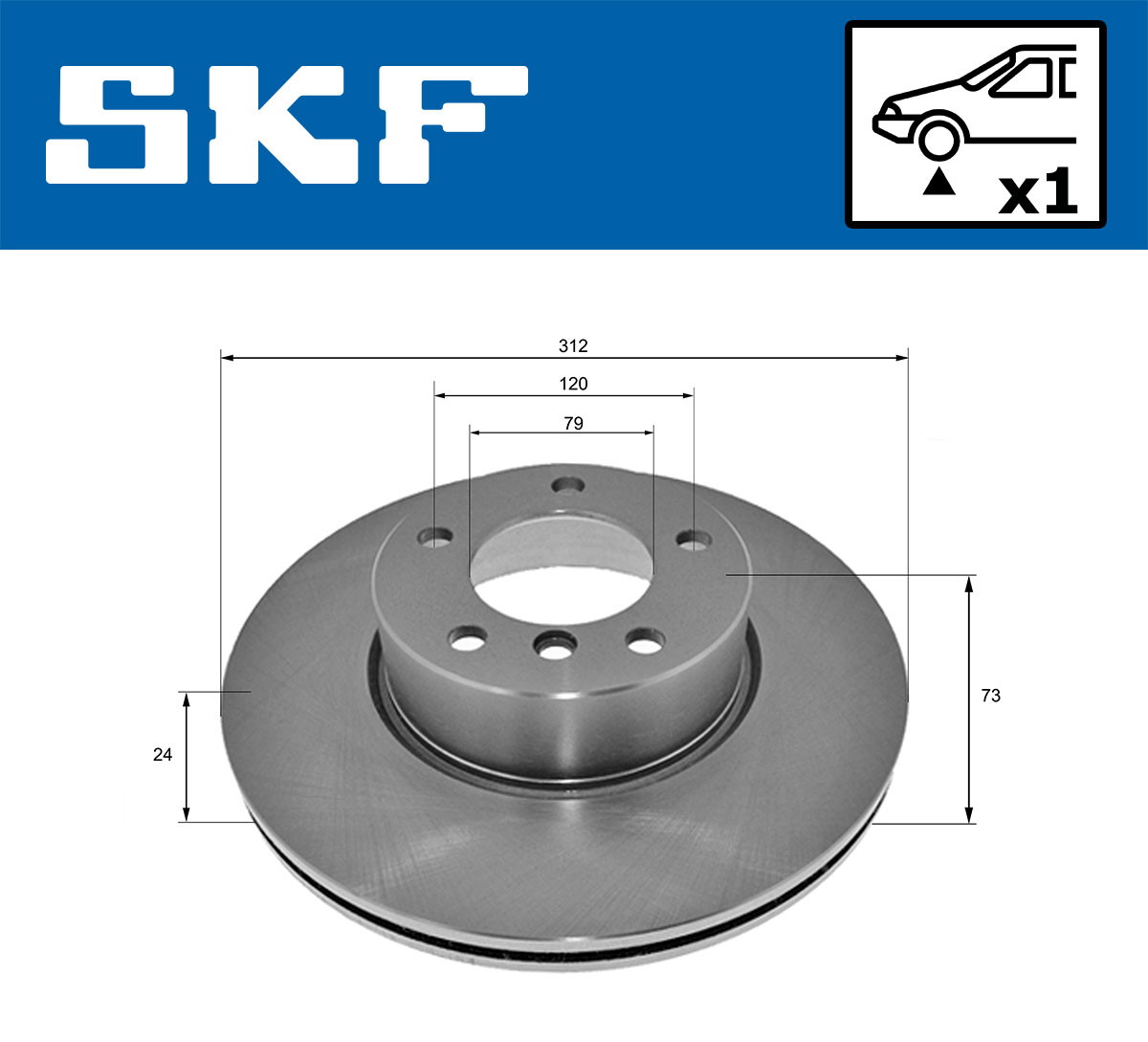 SKF VKBD 80039 V1 Bremsscheibe