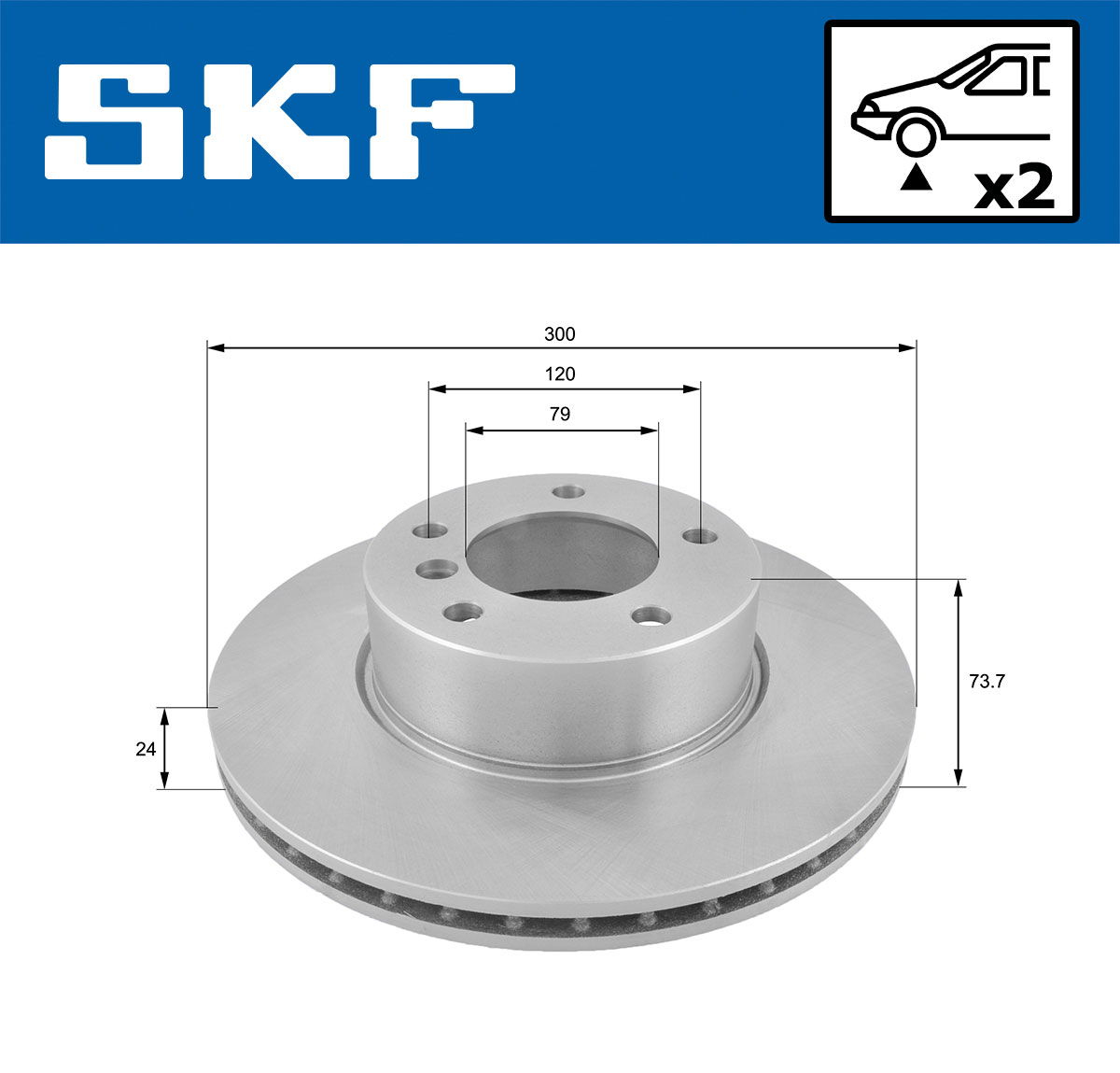 SKF VKBD 80079 V2 Bremsscheibe