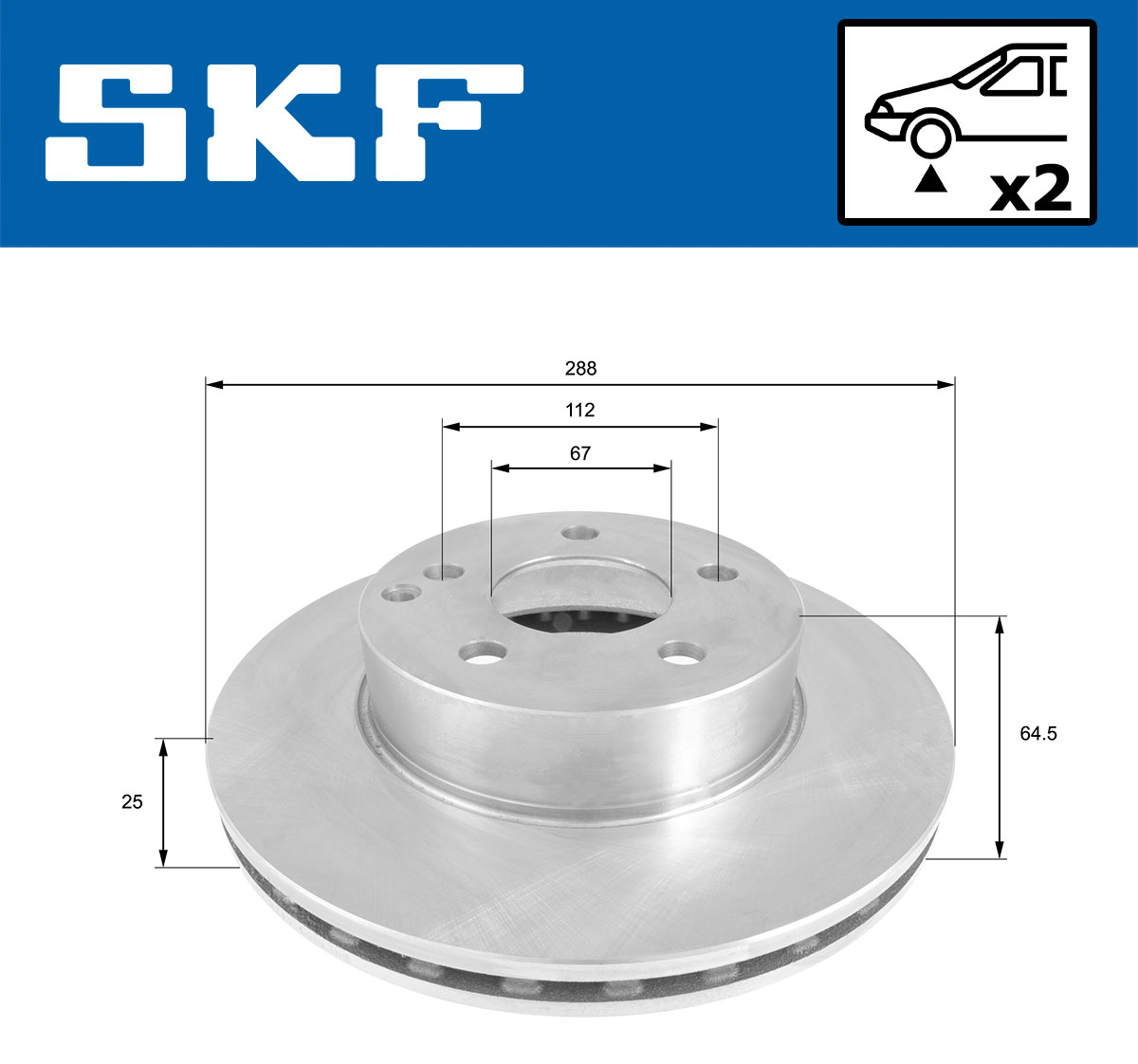 SKF VKBD 80143 V2 Bremsscheibe