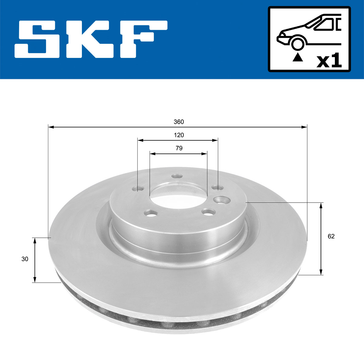 SKF VKBD 80219 V1 Bremsscheibe