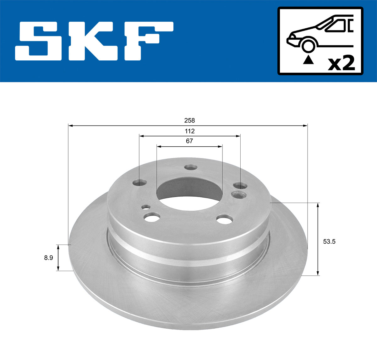SKF VKBD 80230 S2 Bremsscheibe