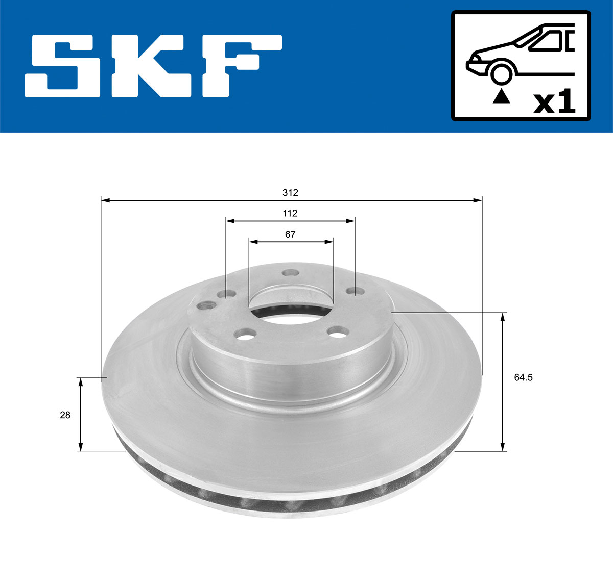 SKF VKBD 80256 V1 Bremsscheibe