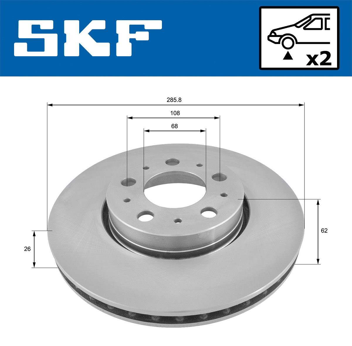 SKF VKBD 80261 V2 Bremsscheibe