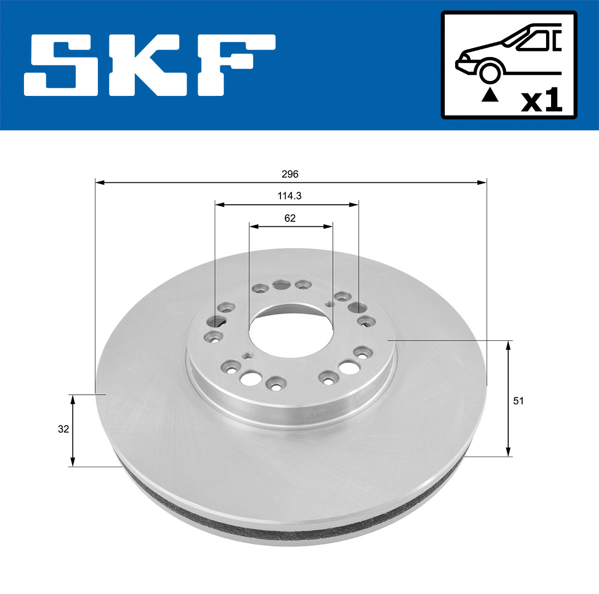 SKF VKBD 80278 V1 Bremsscheibe