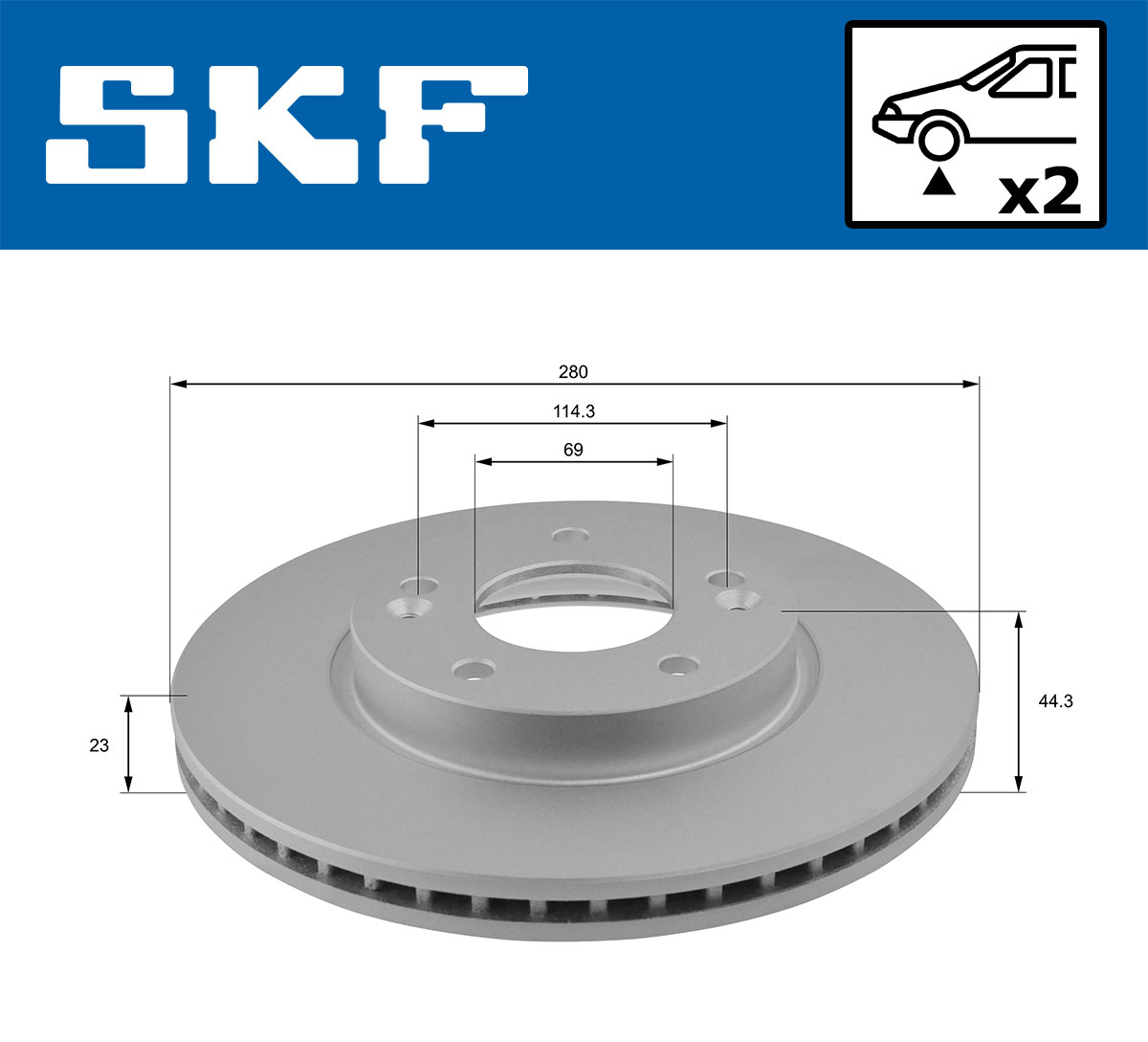 SKF VKBD 80323 V2 Bremsscheibe
