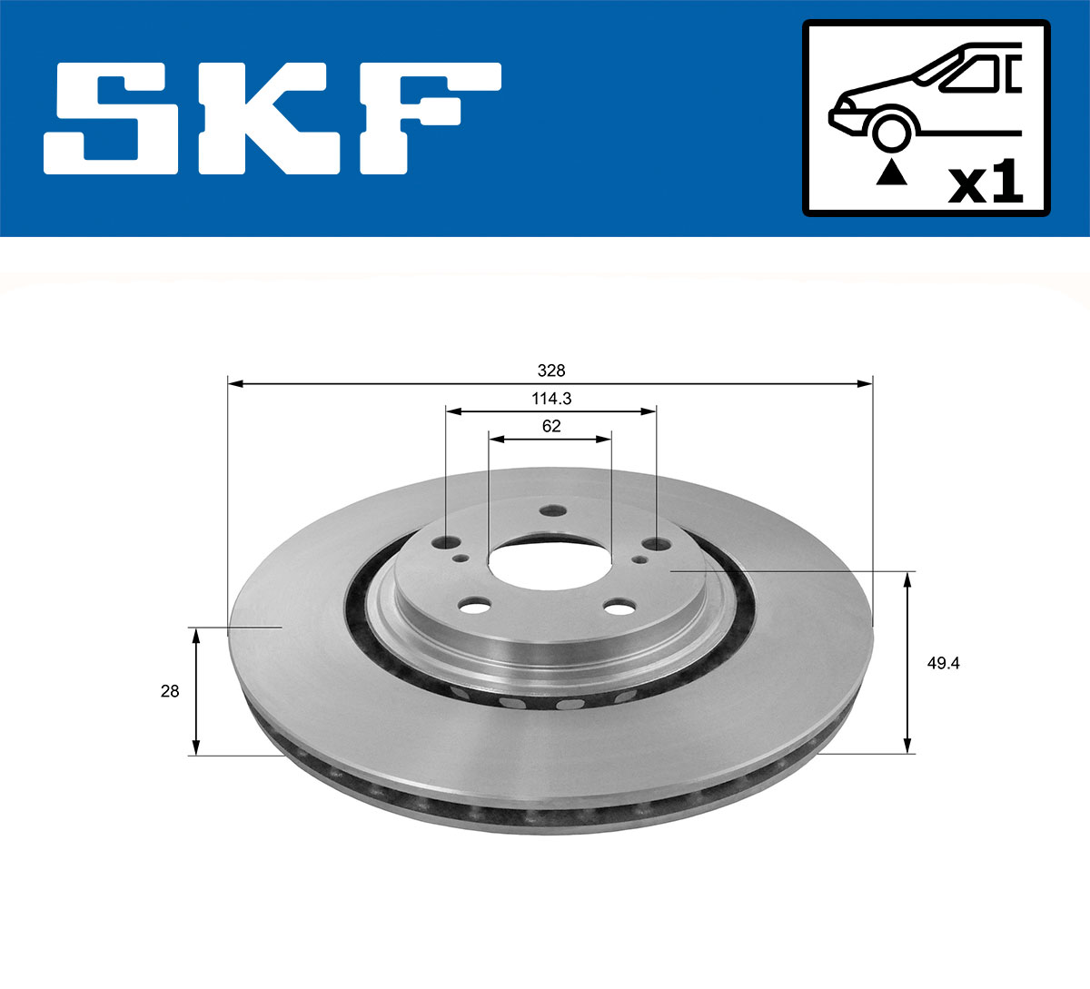 SKF VKBD 80342 V1 Bremsscheibe