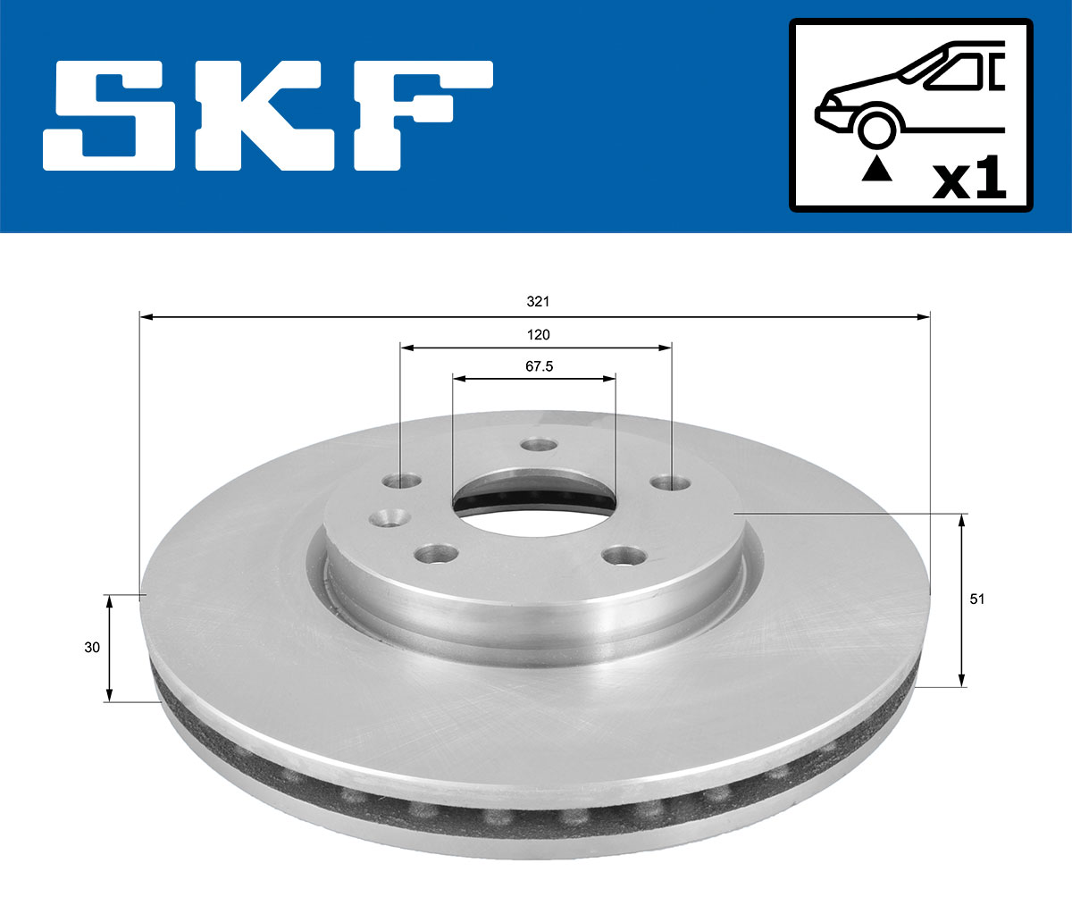 SKF VKBD 80360 V1 Bremsscheibe
