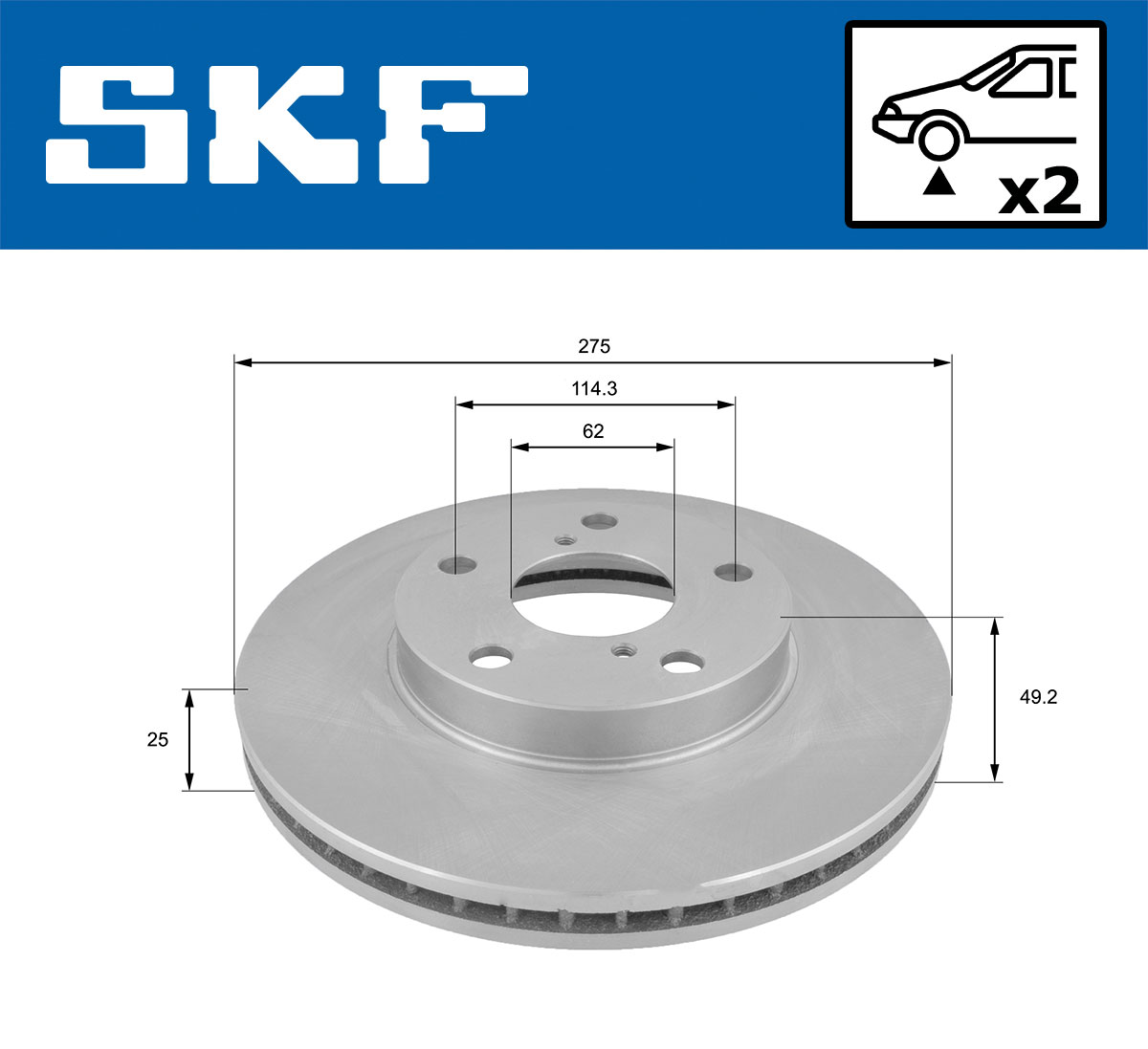 SKF VKBD 80375 V2 Bremsscheibe
