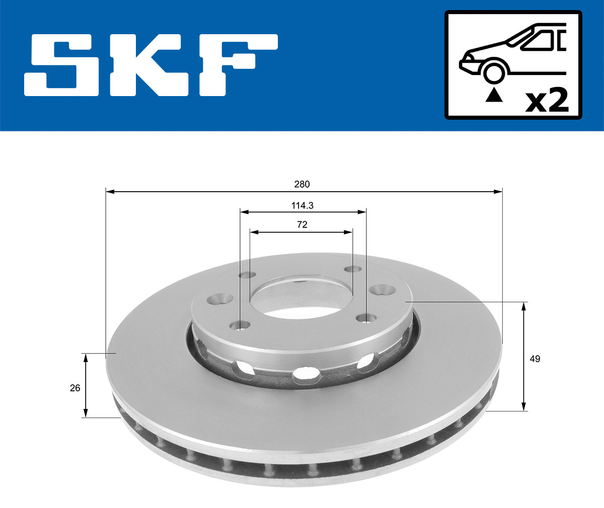 SKF VKBD 80387 V2 Bremsscheibe