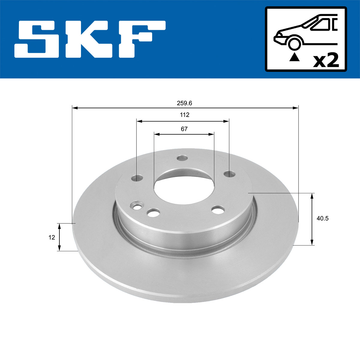 SKF VKBD 80396 S2 Bremsscheibe