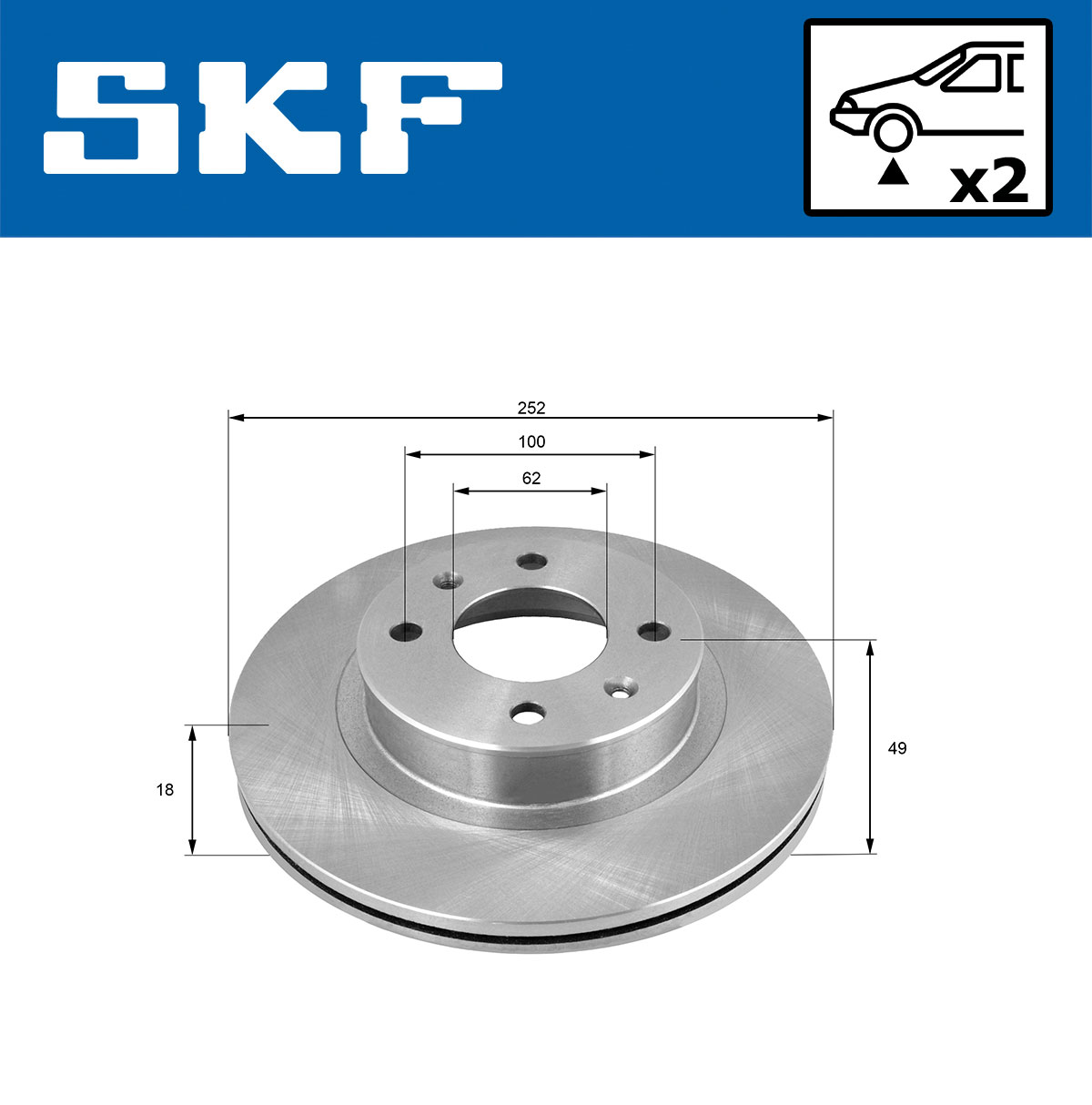 SKF VKBD 80397 V2 Bremsscheibe