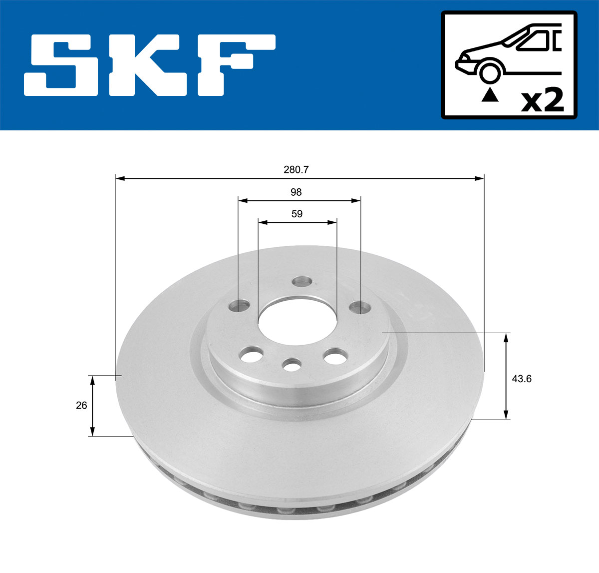 SKF VKBD 80400 V2 Bremsscheibe
