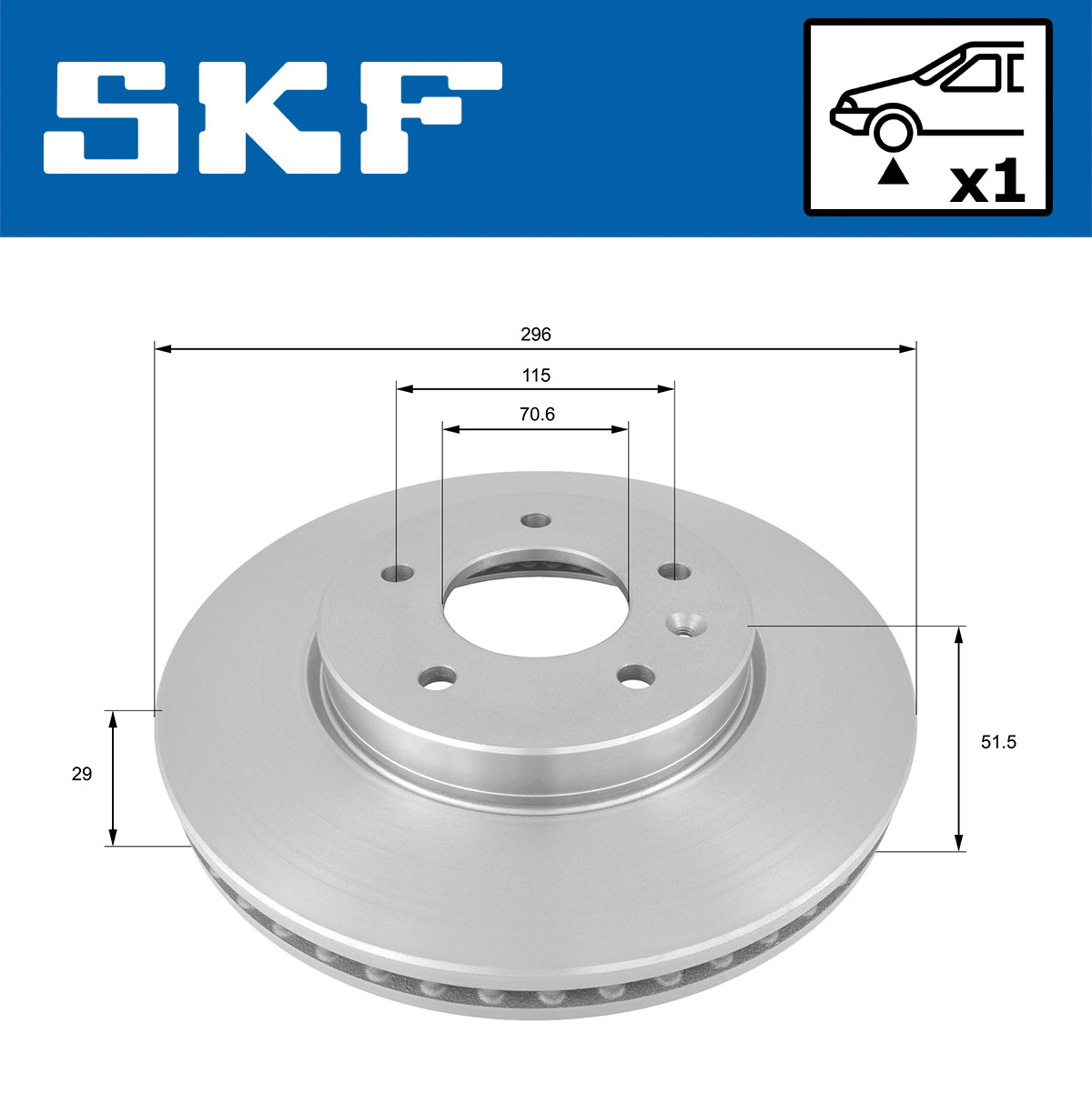 SKF VKBD 80407 V1 Bremsscheibe
