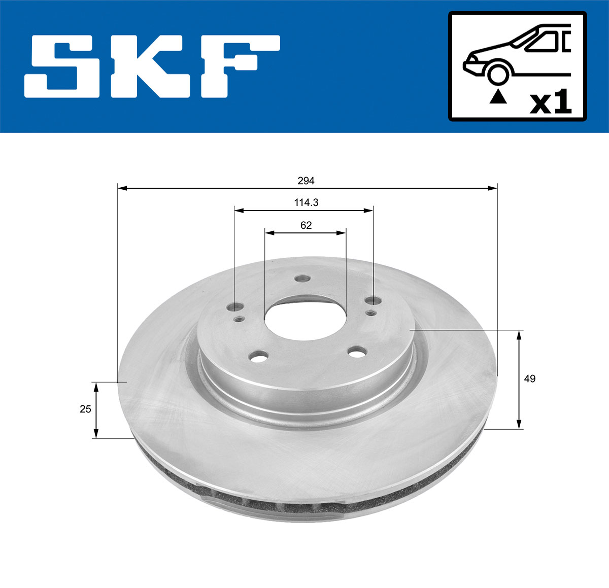 SKF VKBD 80414 V1 Bremsscheibe