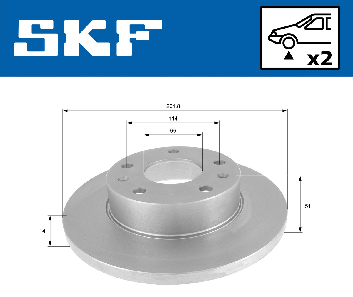 SKF VKBD 80440 S2 Bremsscheibe