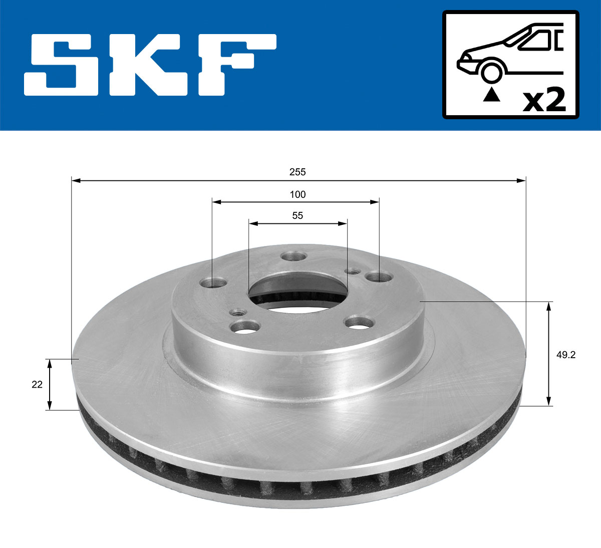 SKF VKBD 80453 V2 Bremsscheibe