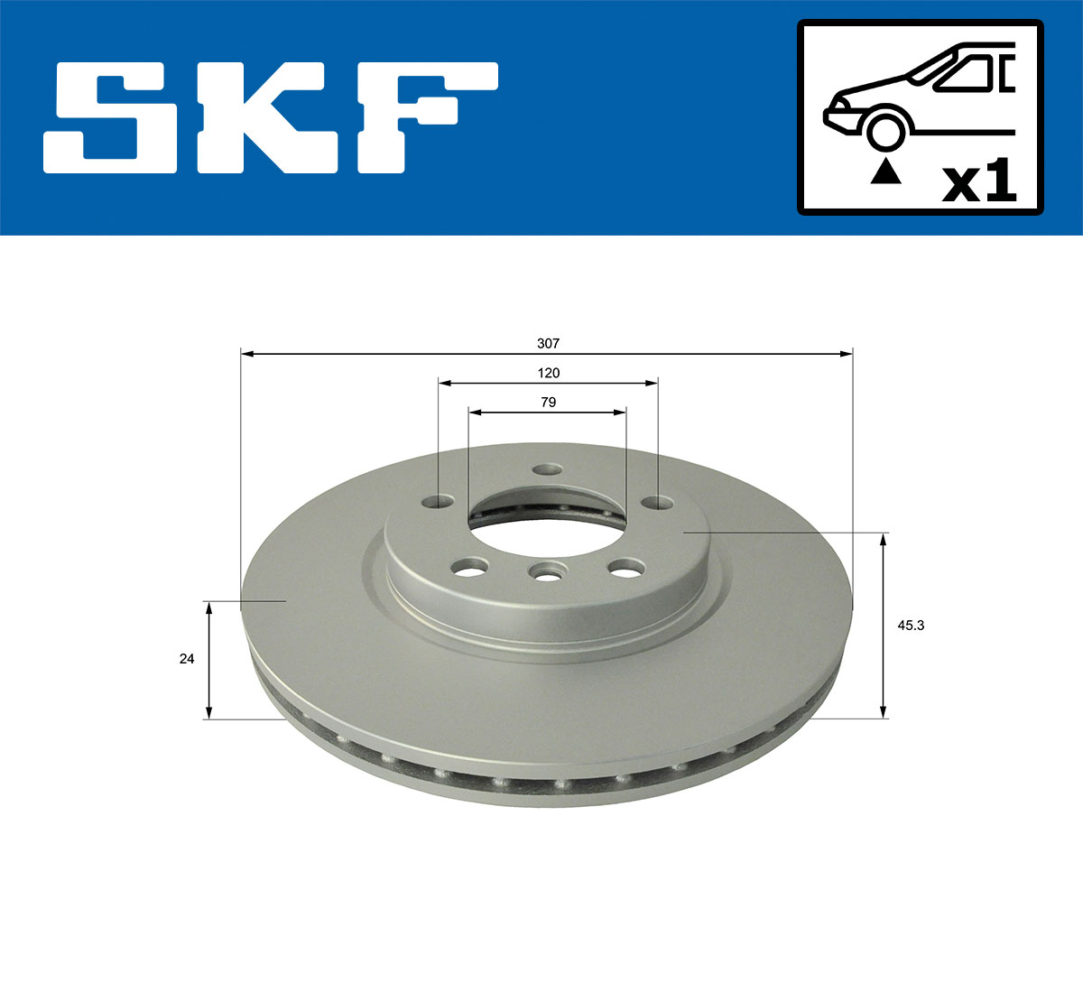 SKF VKBD 80459 V1 Bremsscheibe