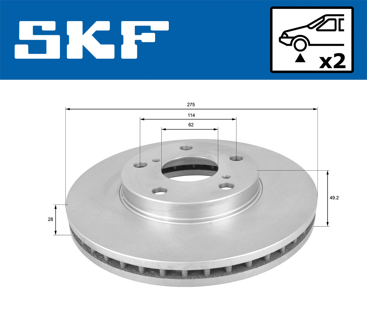 SKF VKBD 80479 V2 Bremsscheibe