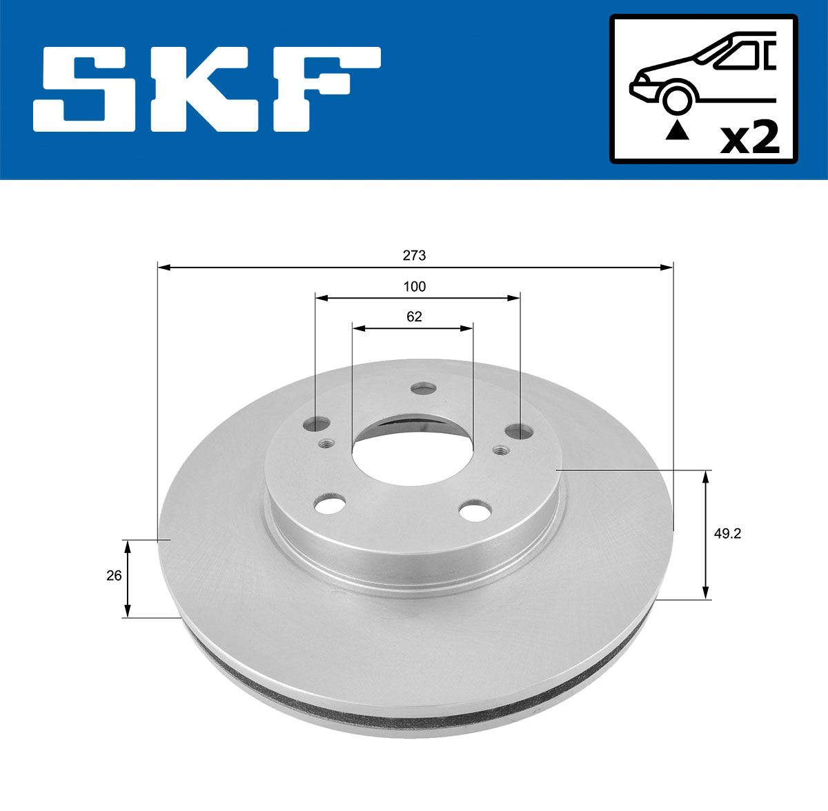 SKF VKBD 80494 V2 Bremsscheibe