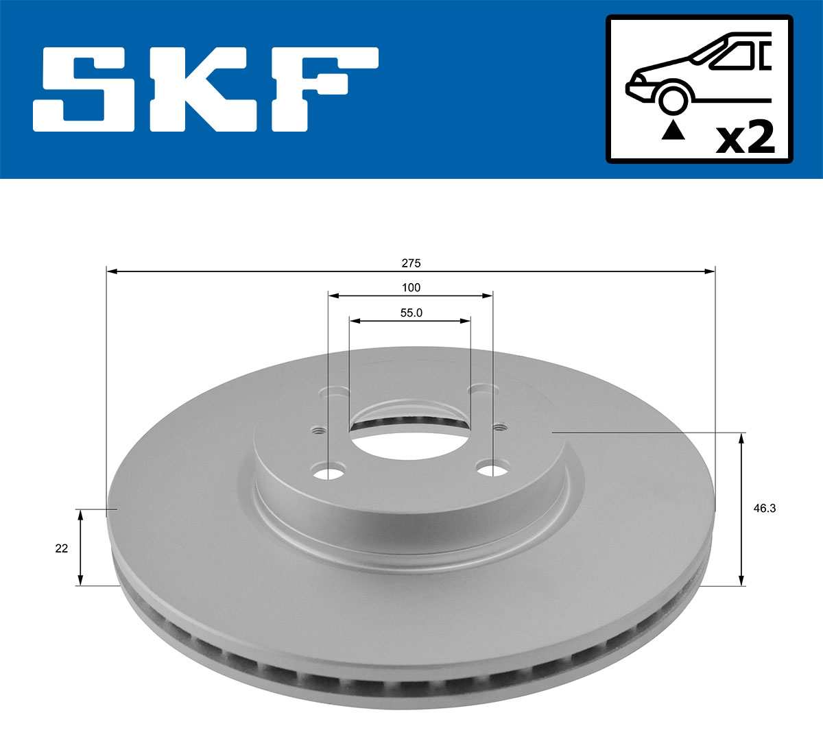 SKF VKBD 80495 V2 Bremsscheibe