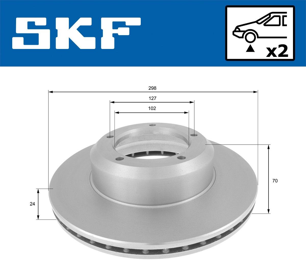 SKF VKBD 80504 V1 Bremsscheibe