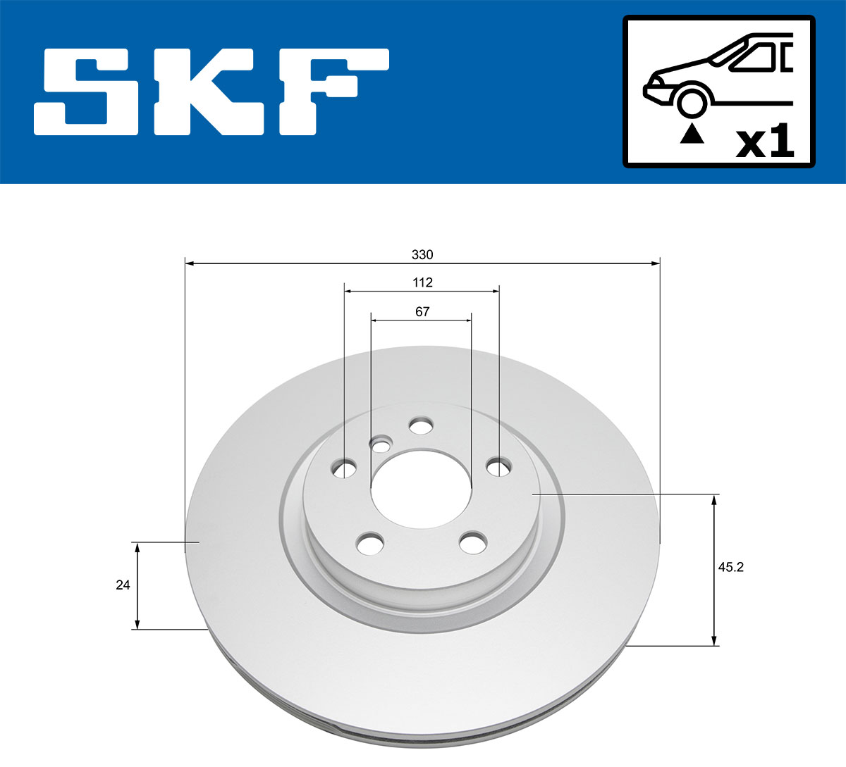 SKF VKBD 80546 V1 Bremsscheibe