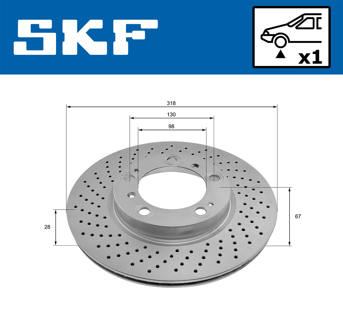 SKF VKBD 80568 V1 Bremsscheibe