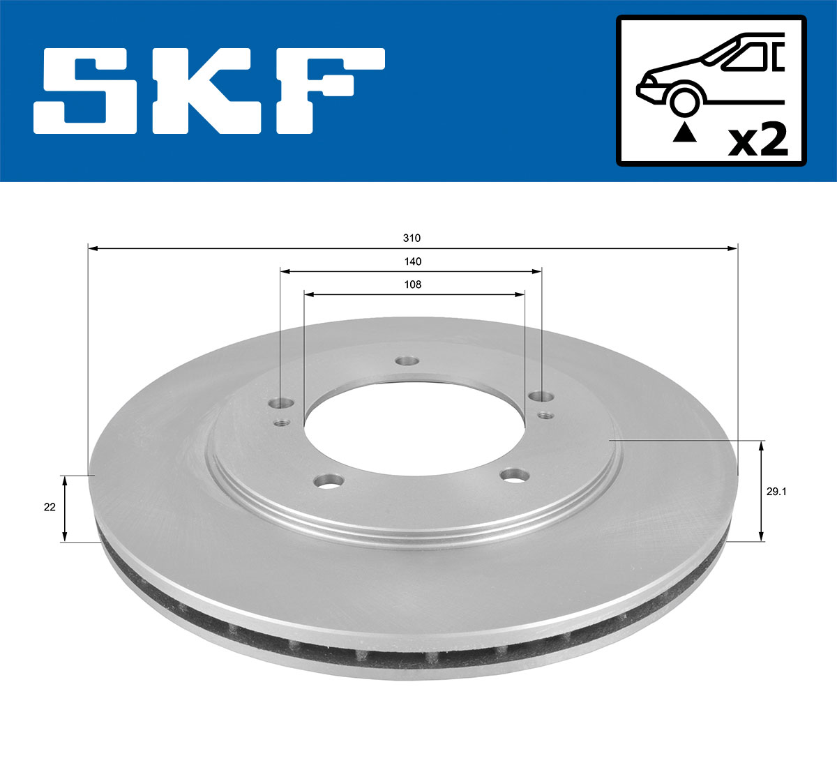 SKF VKBD 80569 V2 Bremsscheibe