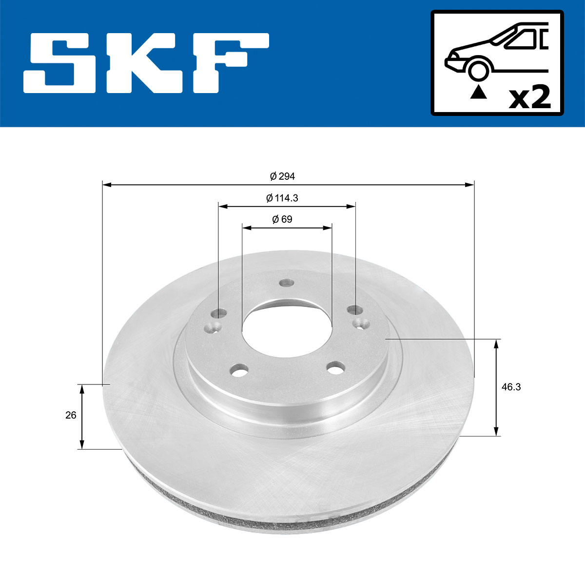 SKF VKBD 80576 V2 Bremsscheibe
