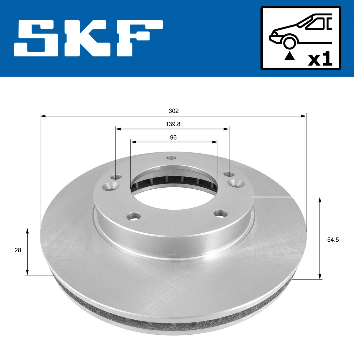 SKF VKBD 80586 V1 Bremsscheibe