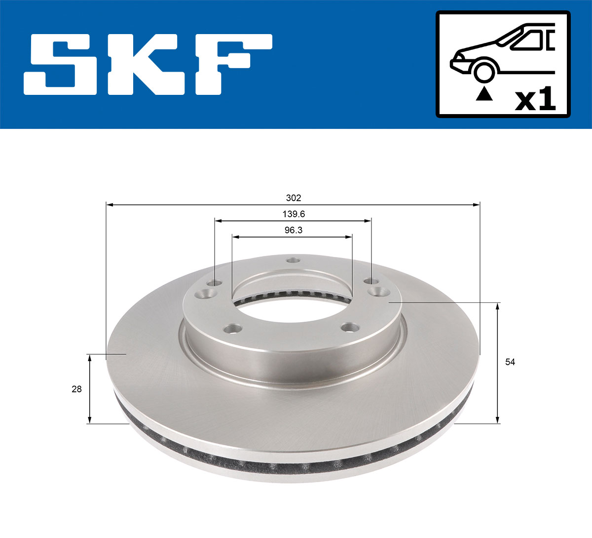 SKF VKBD 80595 V1 Bremsscheibe
