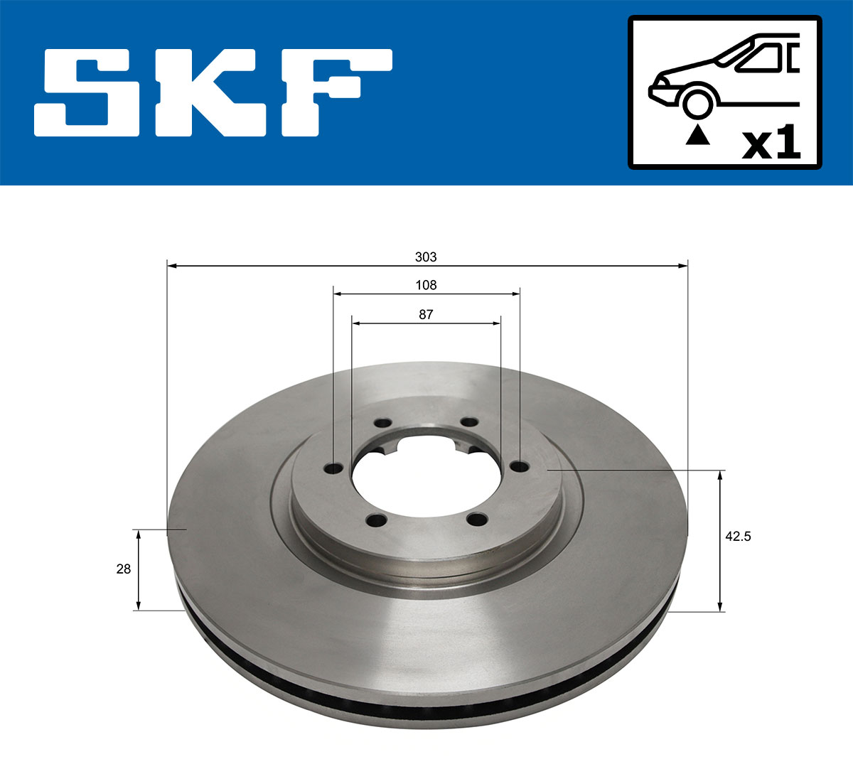 SKF VKBD 80597 V1 Bremsscheibe