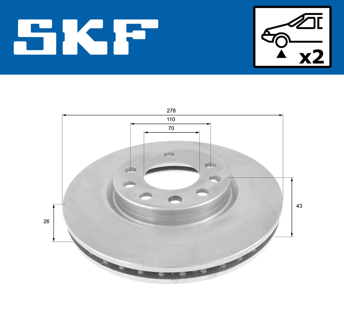 SKF VKBD 80606 V2 Bremsscheibe