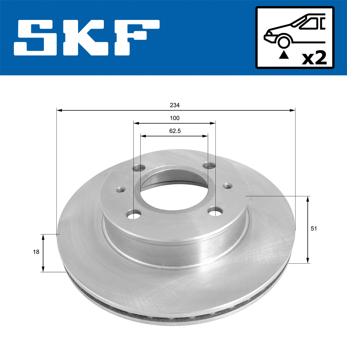 SKF VKBD 80622 V2 Bremsscheibe