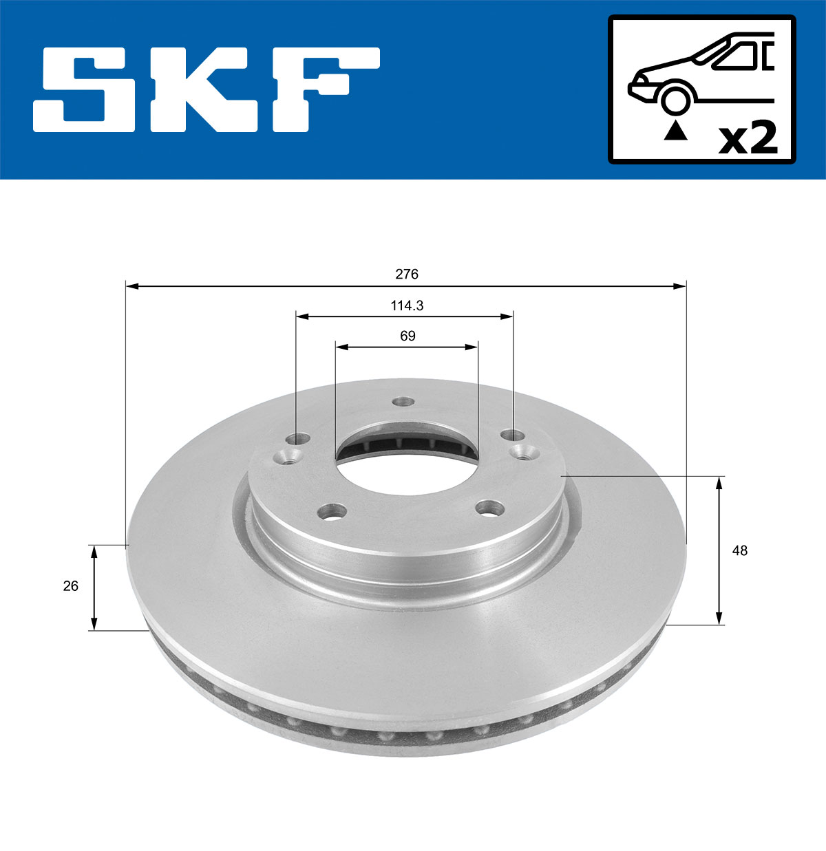 SKF VKBD 80625 V2 Bremsscheibe