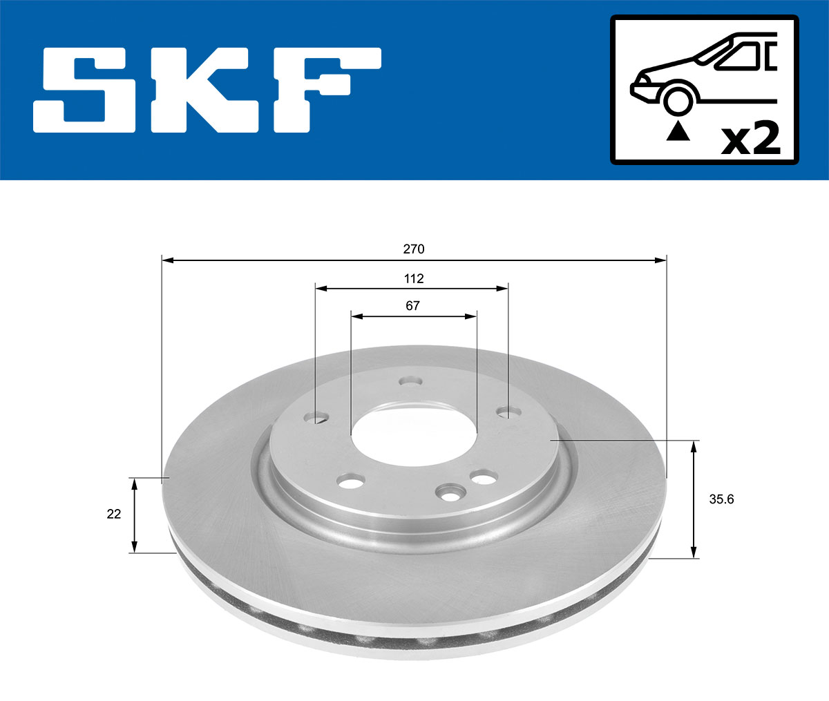 SKF VKBD 80628 V2 Bremsscheibe