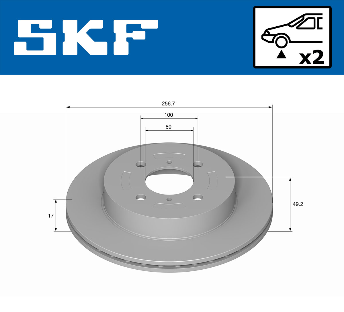 SKF VKBD 80662 V2 Bremsscheibe